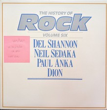 The History Of Rock Vol 6 Del Shannon Dion Vinyl Record VG+/VG+ HRL 006 1982