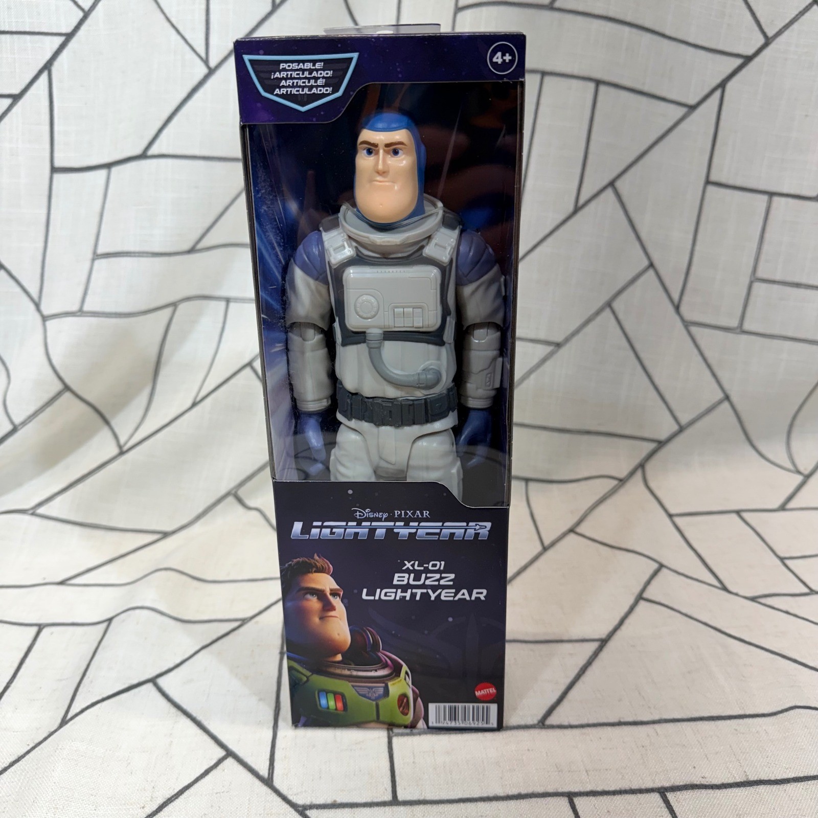 Mattel Disney Pixar Lightyear XL-01 Buzz Lightyear Modellino 12" Grigio Nuovo