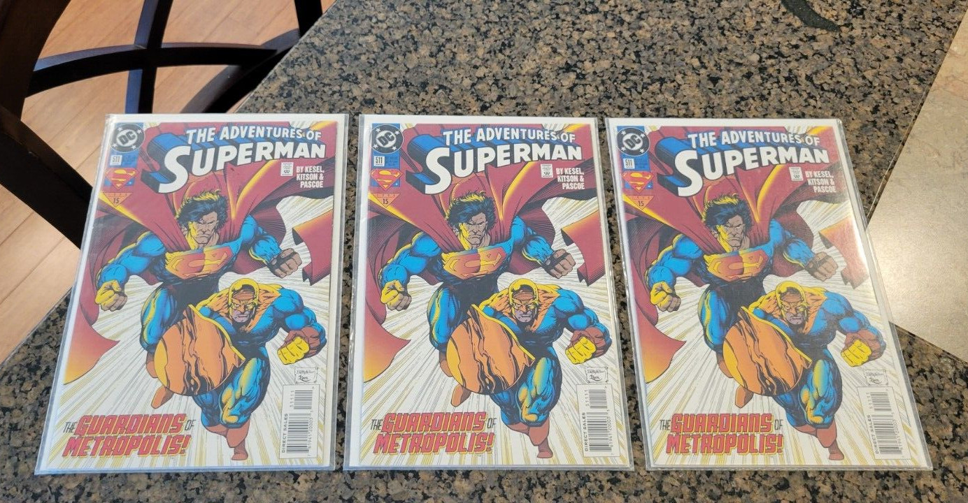 Adventures of Superman #511 aprile 1994 DC Comic Book lotto di 3 ottime condizioni