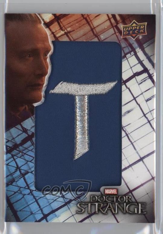 2016 Upper Deck Marvel Doctor Strange Lettermen Mads Mikkelsen #LPMM-8 Patch 5me