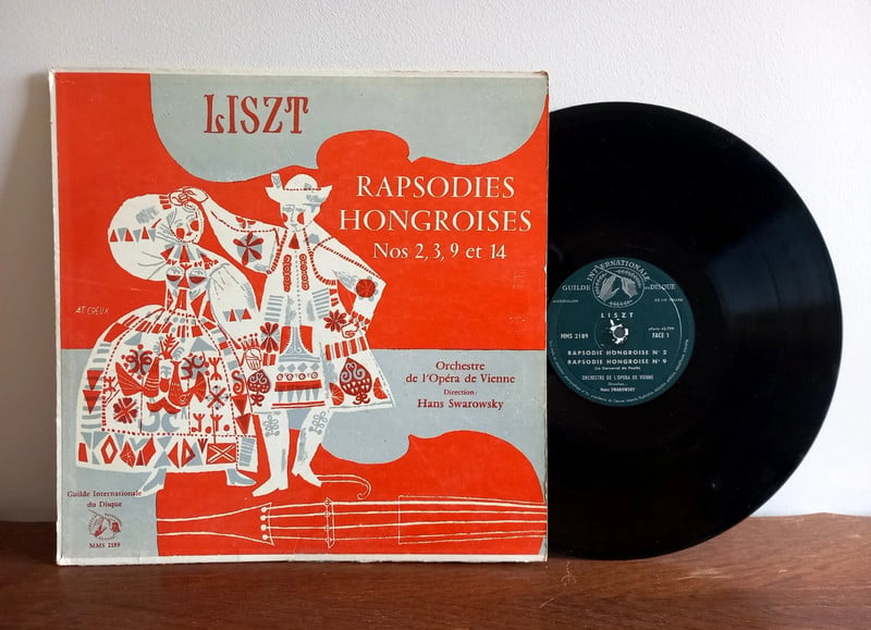 Vinyle 33 tours : Liszt - Rapsodies Hongroises No 2, 3, 9, et 14