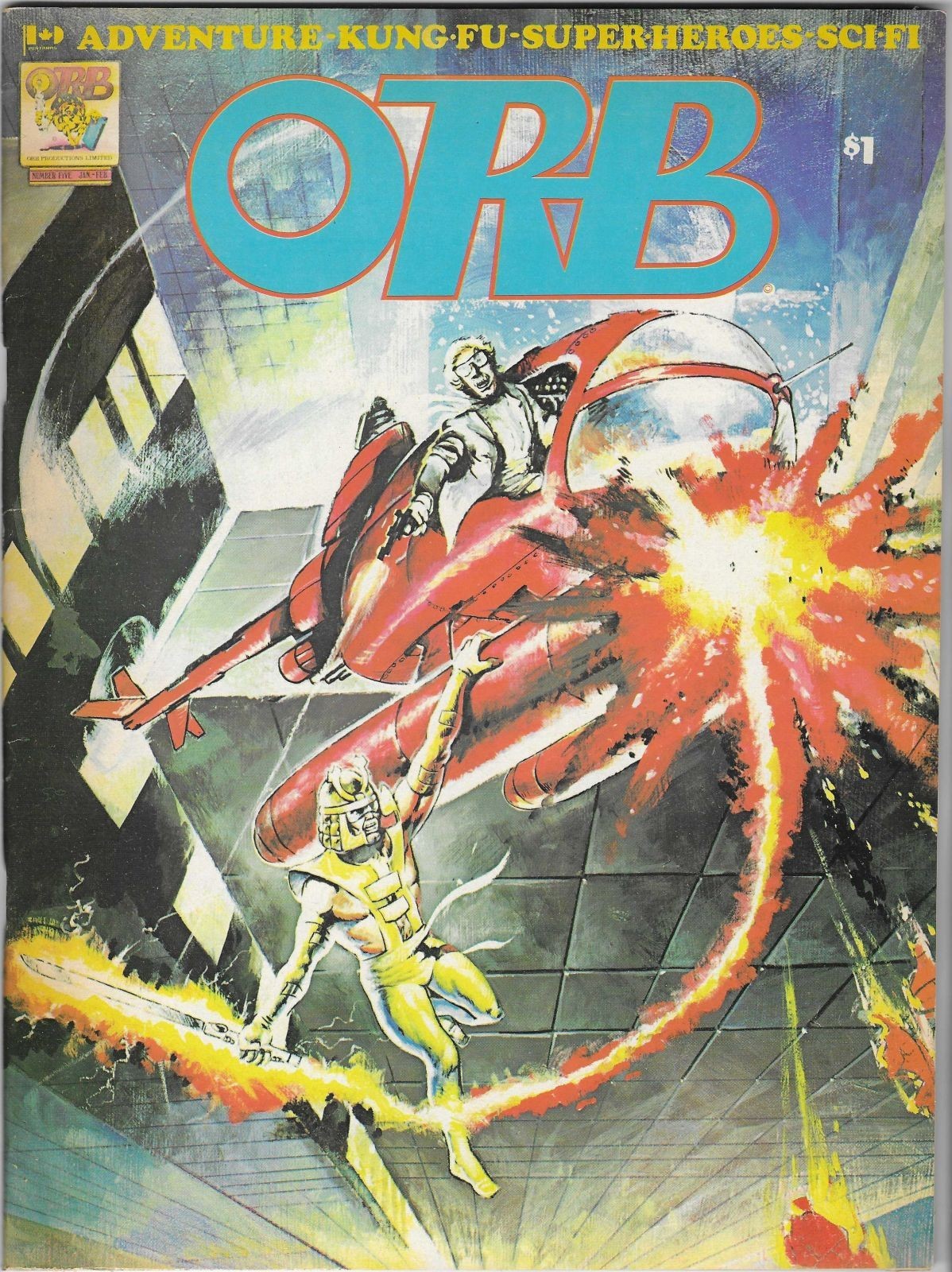 ORB #5, 1976!! COMICS FANZINE, GENE DAY ART!!
