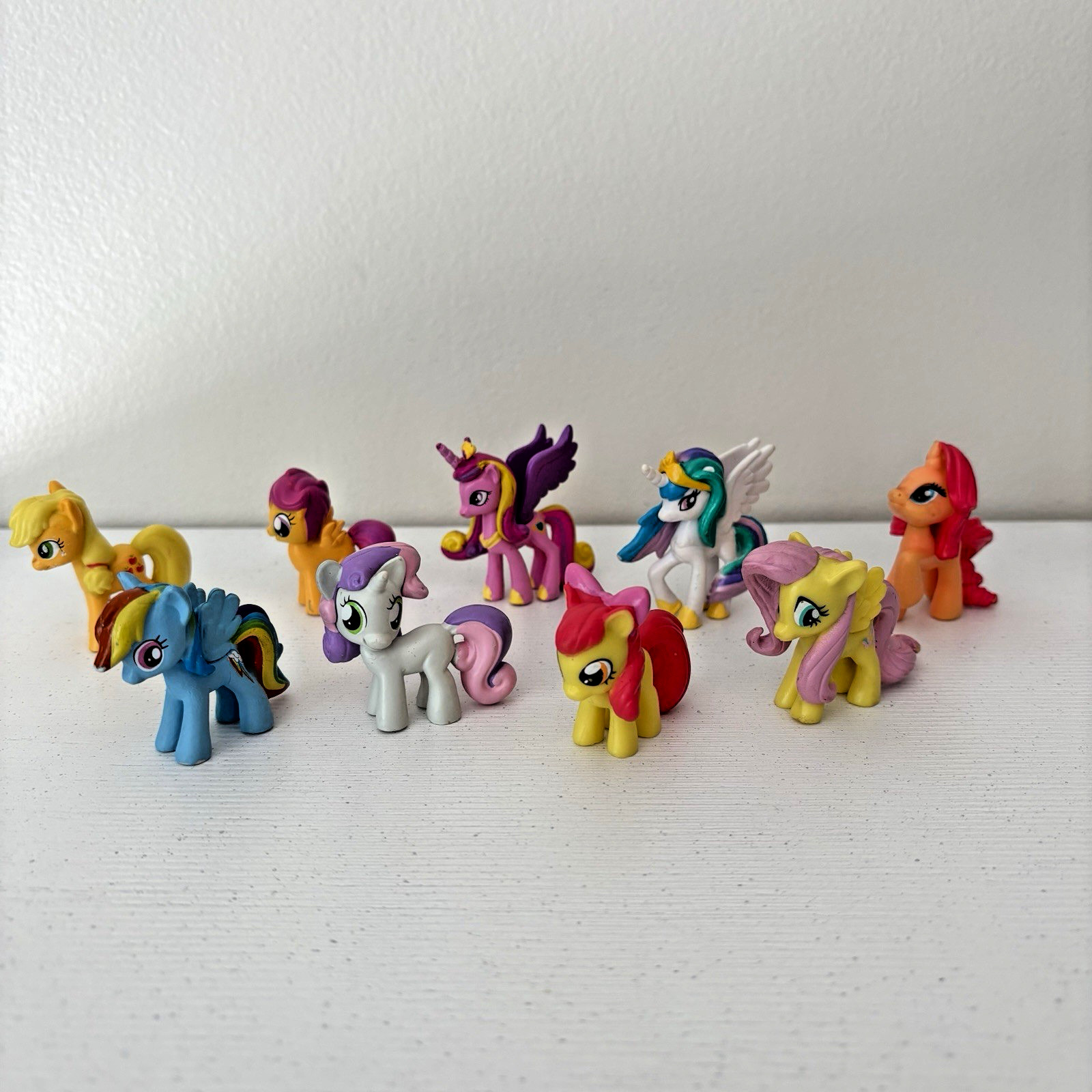 9 figurine assortite My Little Pony varie figure 3"