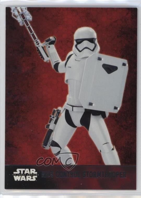 2015 Topps Star Wars: Il Risveglio della Forza Serie 1 Riot Control Stormtrooper 0gp4