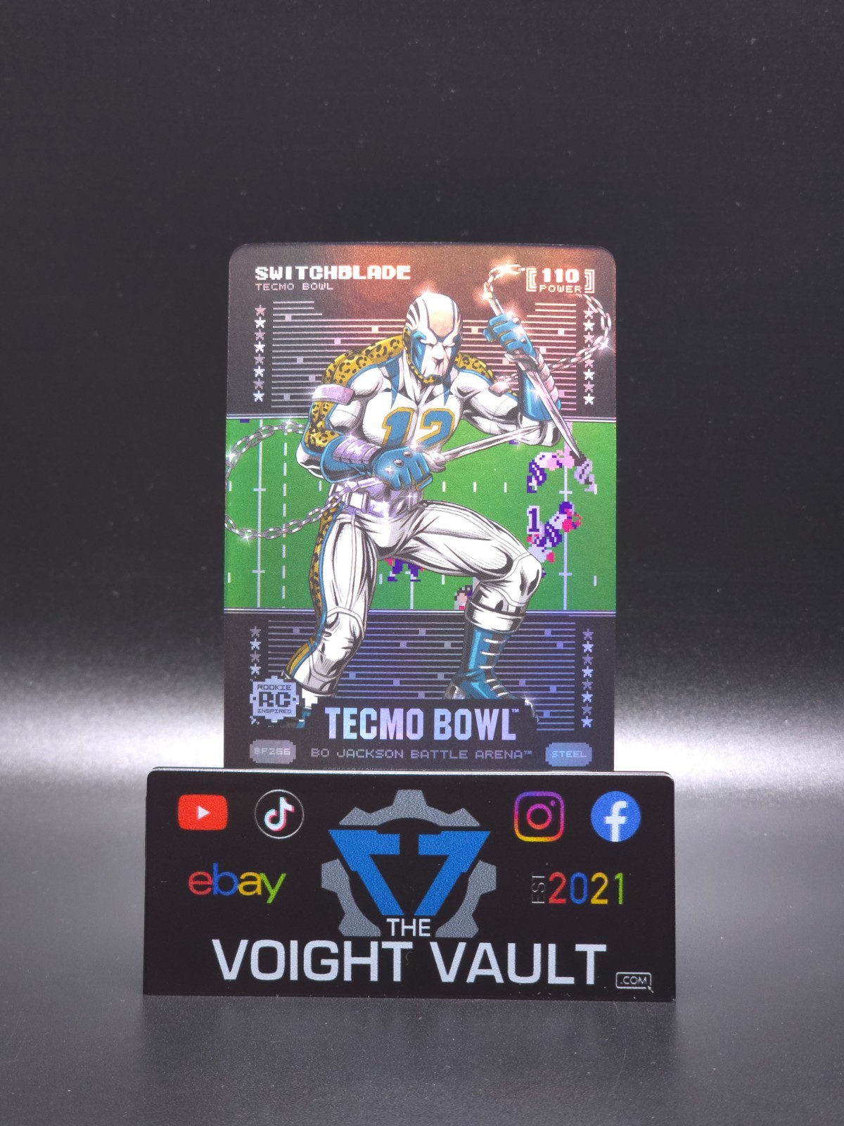 Switchblade "Travis Hunter" Bo Jackson Battle Arena Tecmo Bowl Battlefoil Acciaio