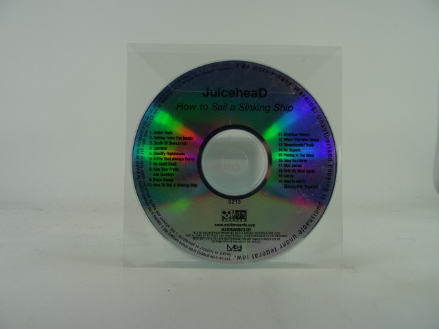 JUICEHEAD HOW TO SAIL A SINKING SHIP (475) 20+ Track Promo CD Album plus Picture