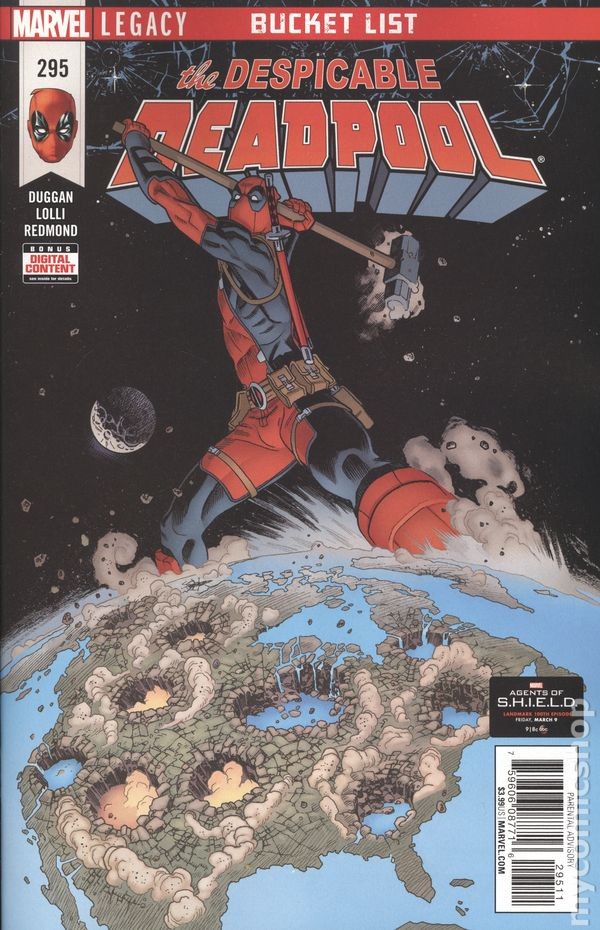 Cattivissimo Deadpool #295A Hawthorne FN 2018 immagine stock