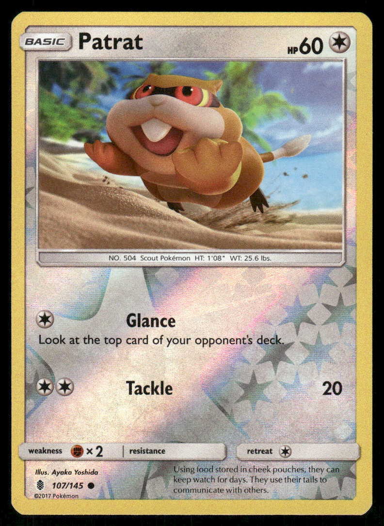 POKEMON PATRAT GUARDIANS RISING 107/145 REVERSE HOLO C LP