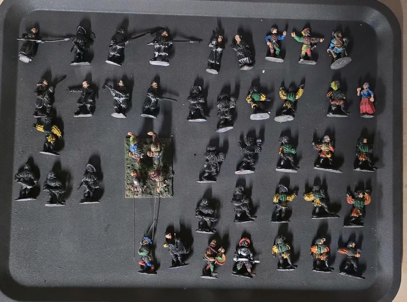 Lot figurines 28mm Métal Renaissance  Lansquenets Cavalerie lourde & Infanterie