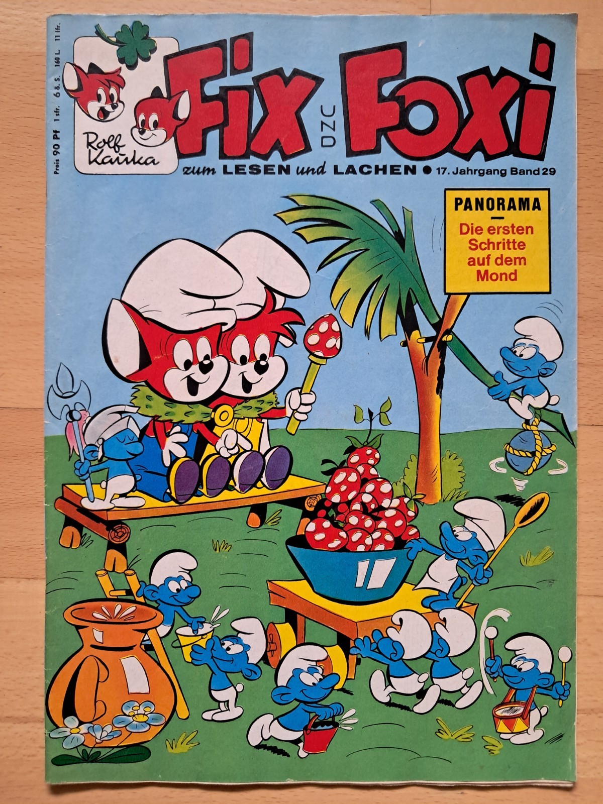 Fix + Foxi 17° anno n.29 del 1969 con panorama + Puffi - TOP Z1