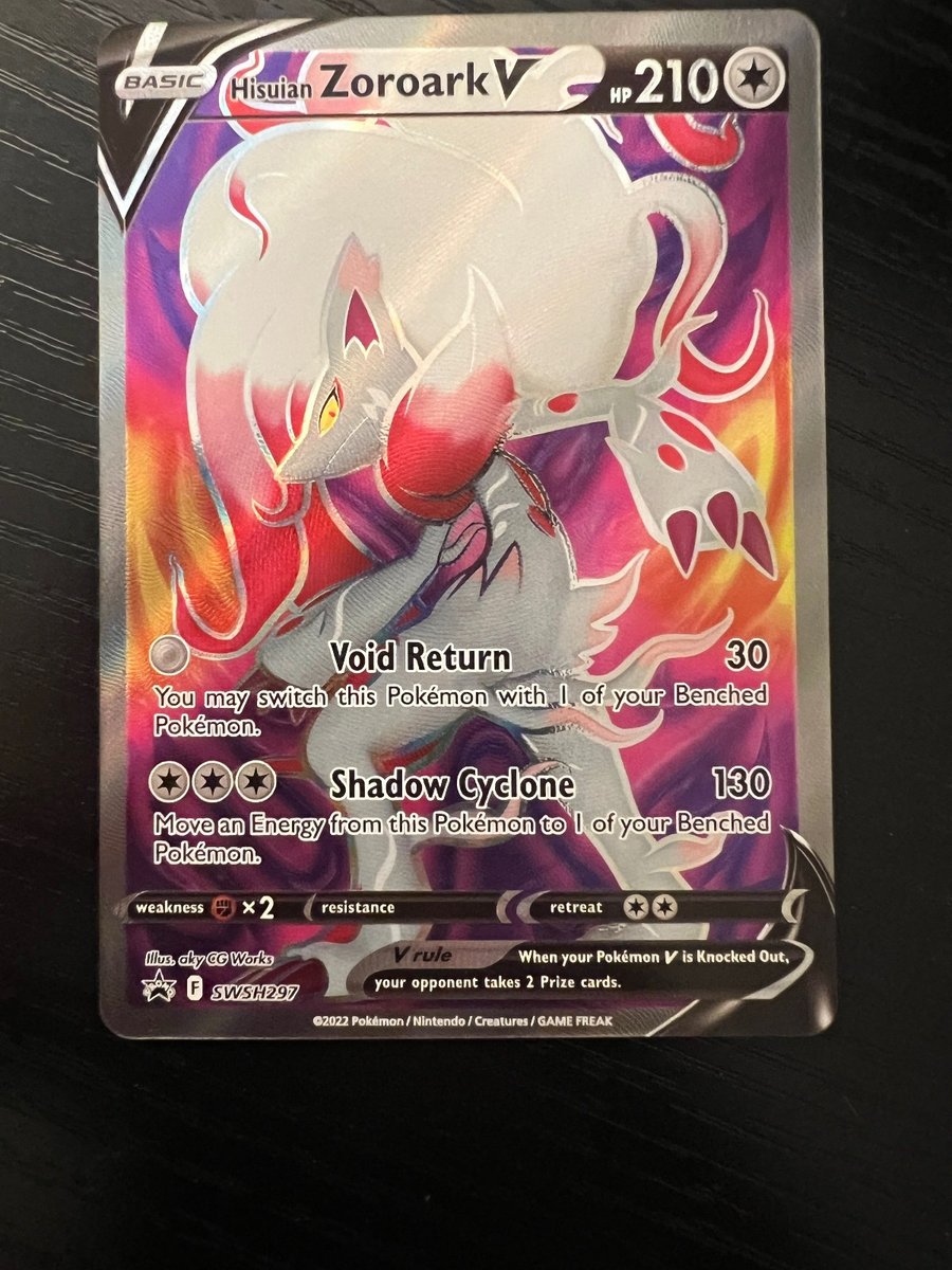 Carte promozionali Hisuian Zoroark V SWSH297 SWSH: Spada e Scudo Holo
