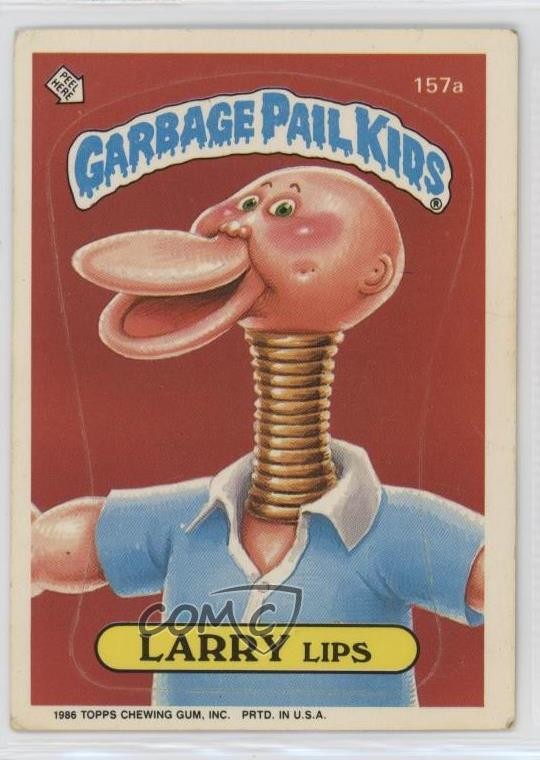 Topps Garbage Pail Kids 1986 serie 4 labbra Larry #157a 0ha3