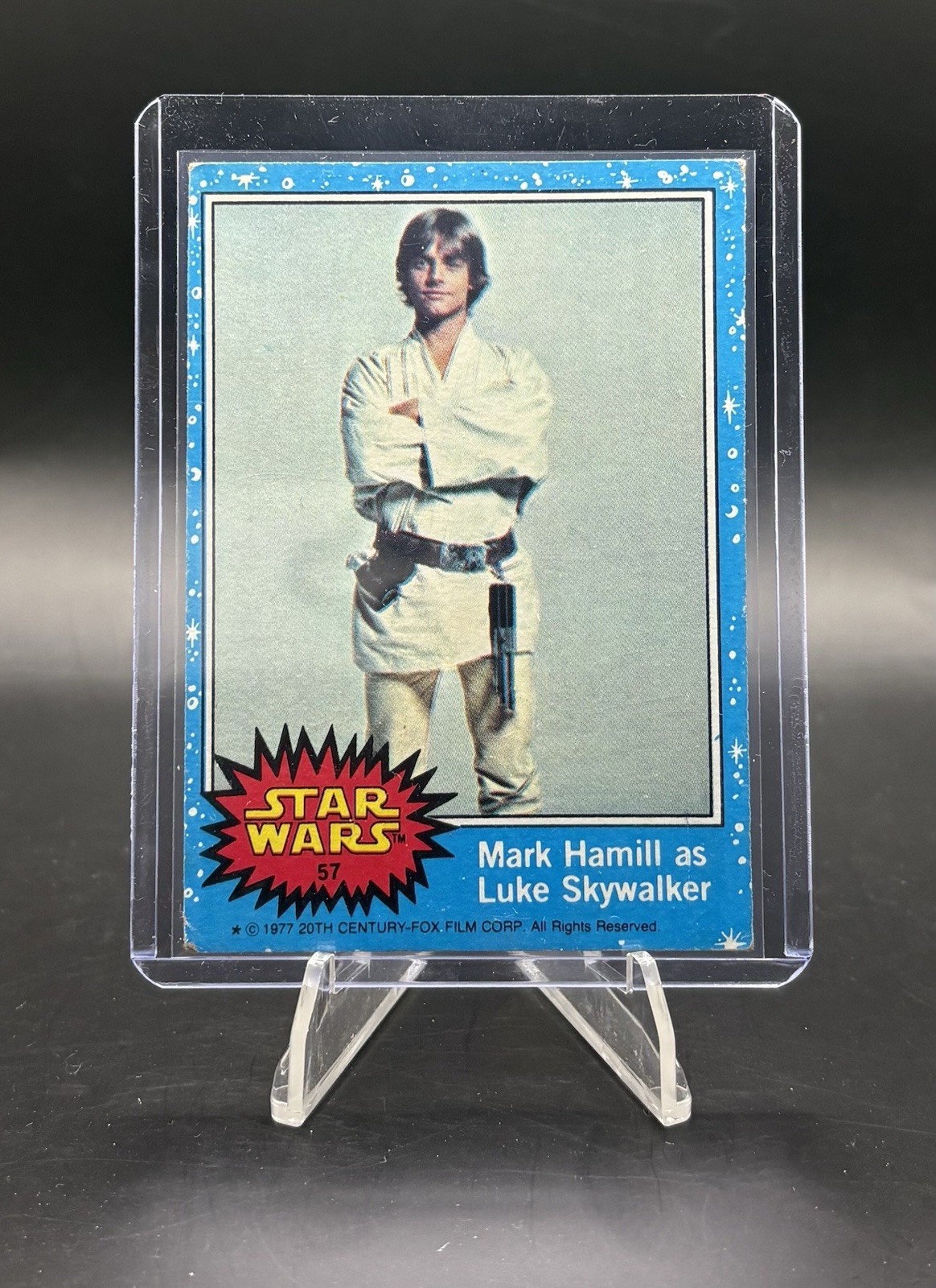 Topps 1977 Star Wars Serie 1 Blu #57 Mark Hamill nel ruolo di Luke Skywalker