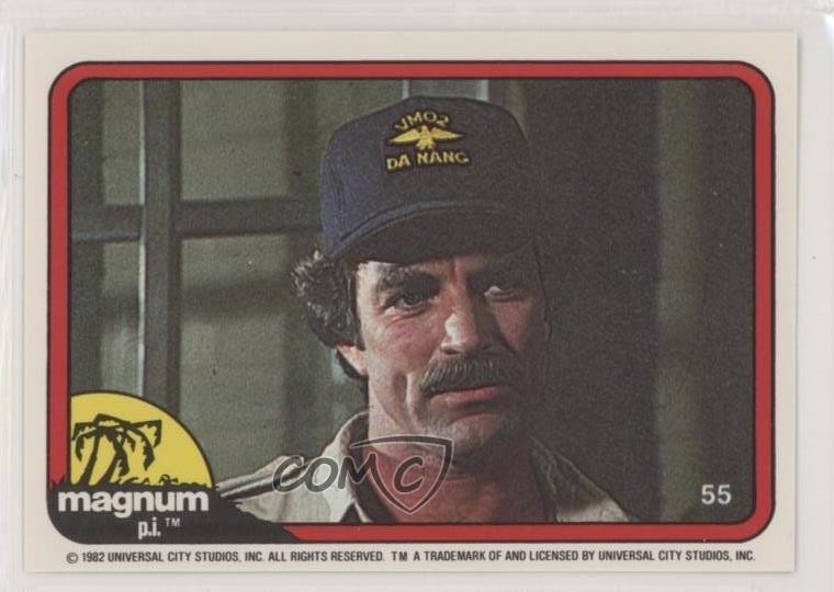 1983 Donruss Magnum PI Thomas Magnum Tom Selleck #55 z6d