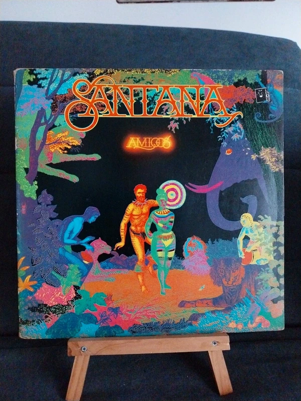 Vinyle 33t Pop Rock 70s Santana Amigos (Pressage Hollandais 1976)