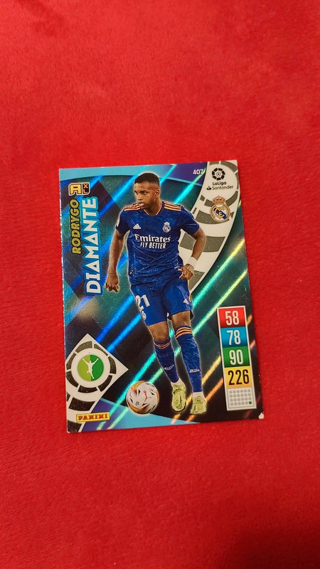 Carta Diamante Rodrygo Real Madrid- LaLiga Adrenalyn XL