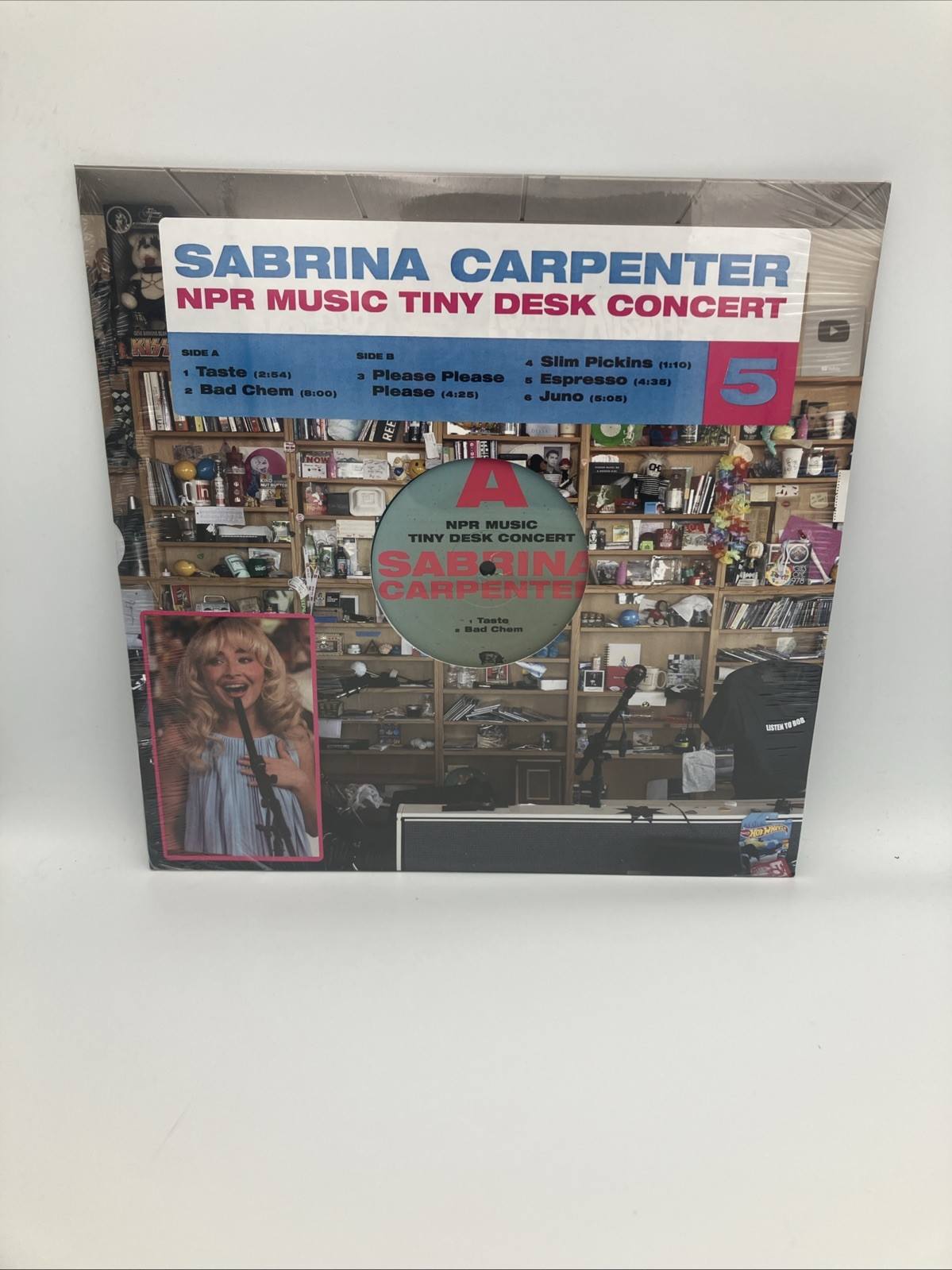 Sabrina Carpenter EP record NPR Music Tiny Desk Concert 2025 colored