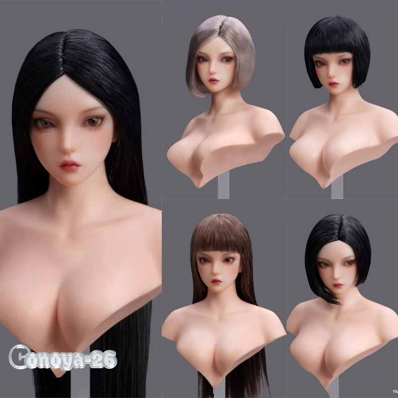 YMTOYS YMT116 1/6 Testa di Femmina Scultura Occhi Mobili per Modellino 12 Pollici