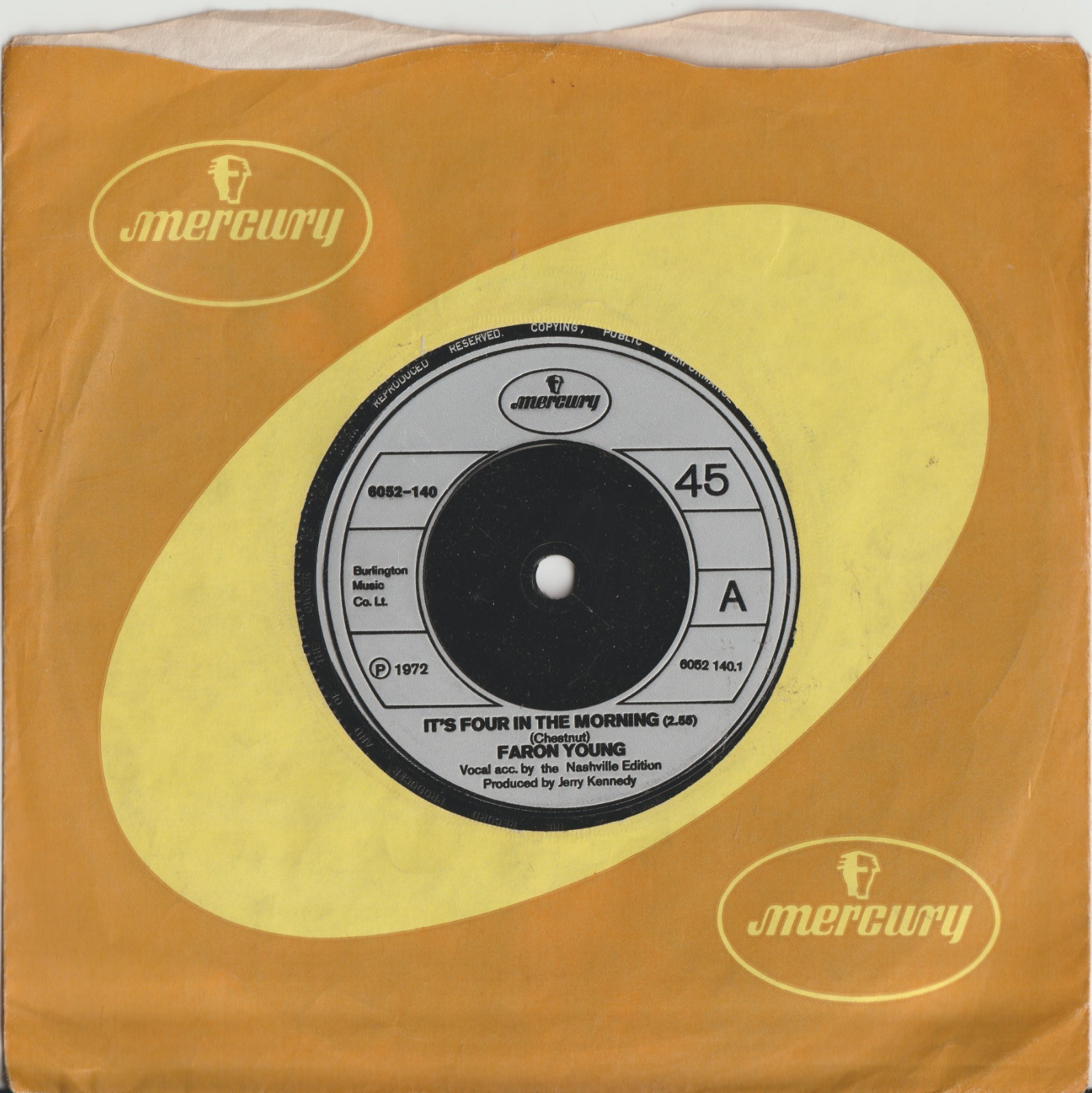 Faron Young – It's Four In The Morning - Mercury – 6052-140