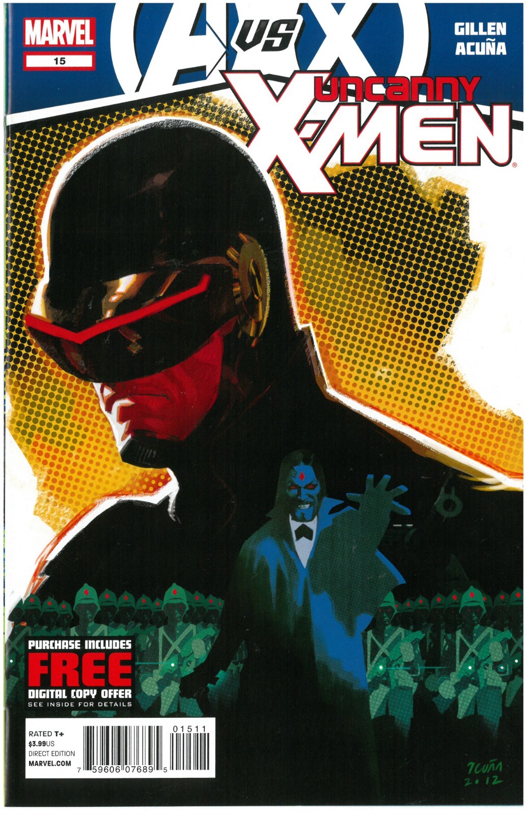 UNCANNY X-MEN #15 PRIMA STAMPA MARVEL COMICS (2012) AVENGERS CYCLOPS