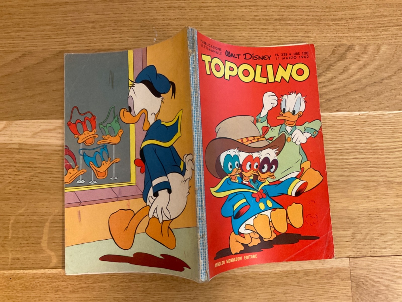 TOPOLINO LIBRETTO N.328 MONDADORI DISNEY 1962 SI BOLLINO, SI FIGURINE