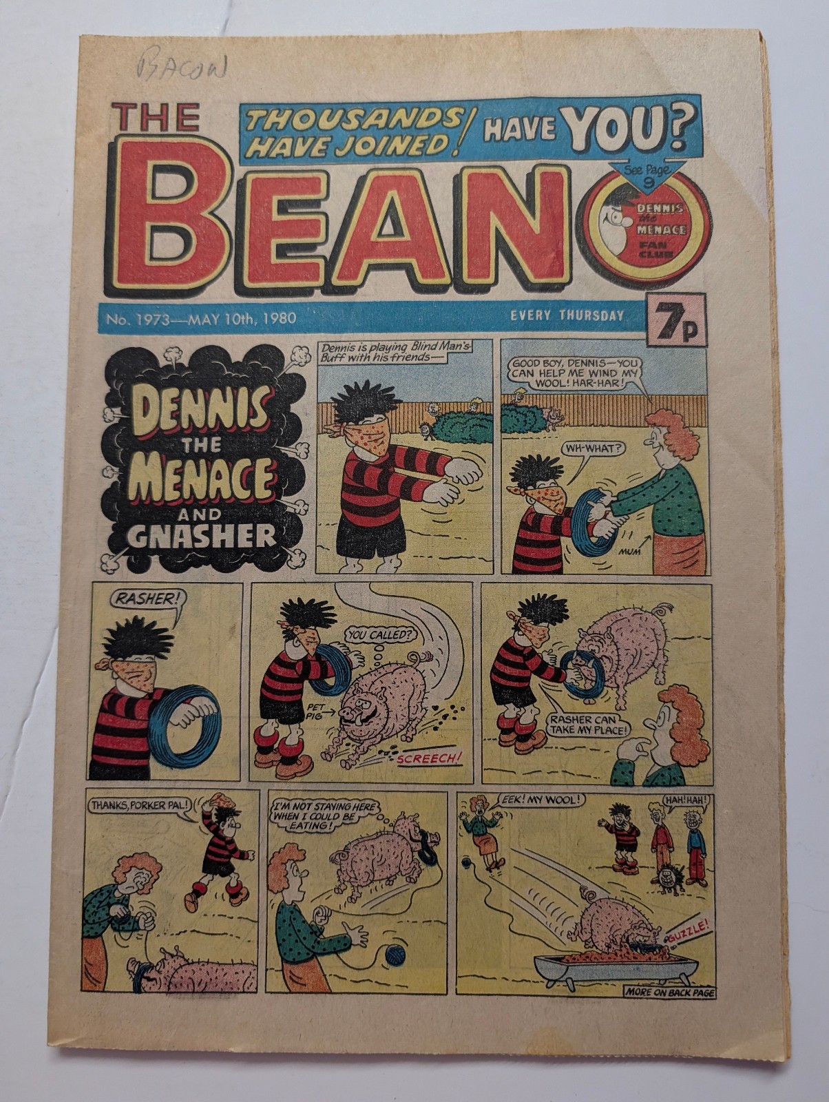 Beano Comic No 1973, May 10th 1980.