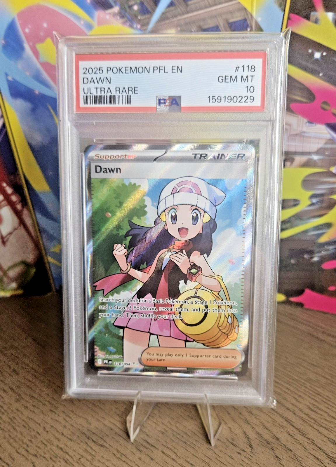 Pokemon 2025 Pfl En-Fantasmal Flames #118 Alba Ultra Rara PSA 10