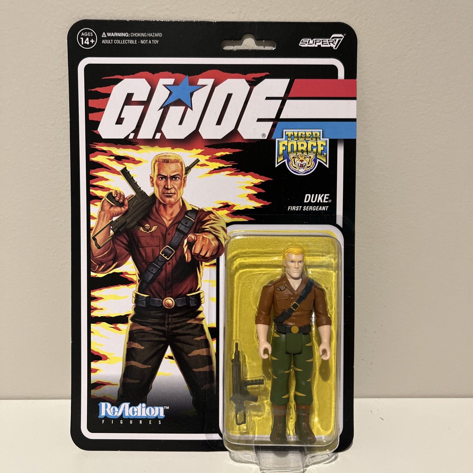 G.I. Joe Tiger Force DUKE Primo Sergente Super7 3.75 ReAction Figure Onda 6 MOC