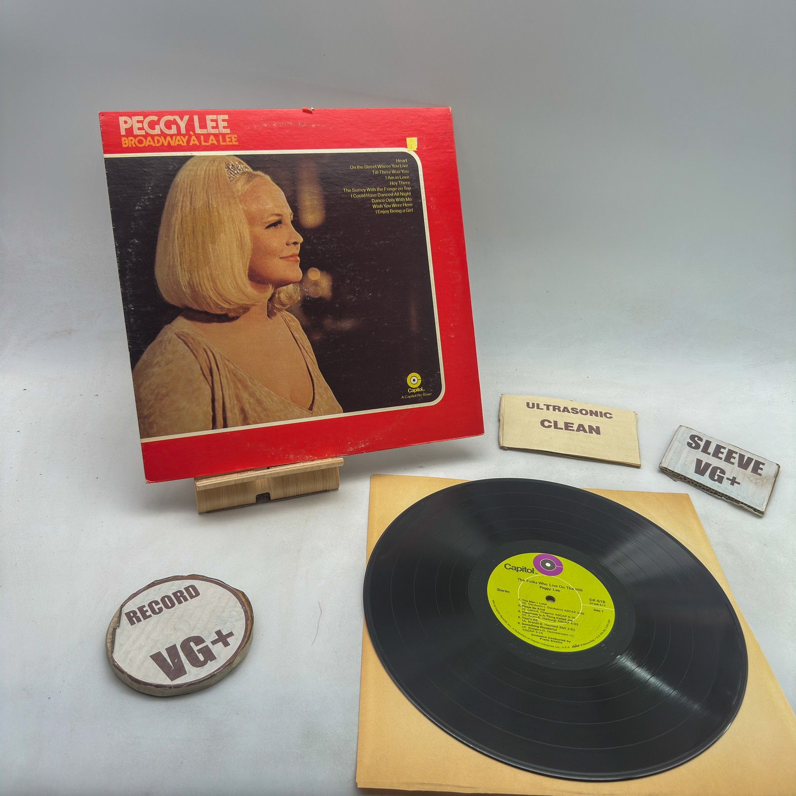 Peggy Lee- The Folks Who Live On The Hill VG+/VG+ Ultrasonic Clean Vinyl Record