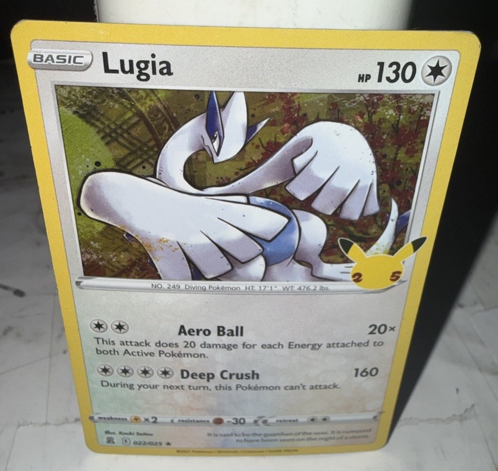 Carta Rara Pokémon TCG Lugia Celebrazioni Holo 022/025