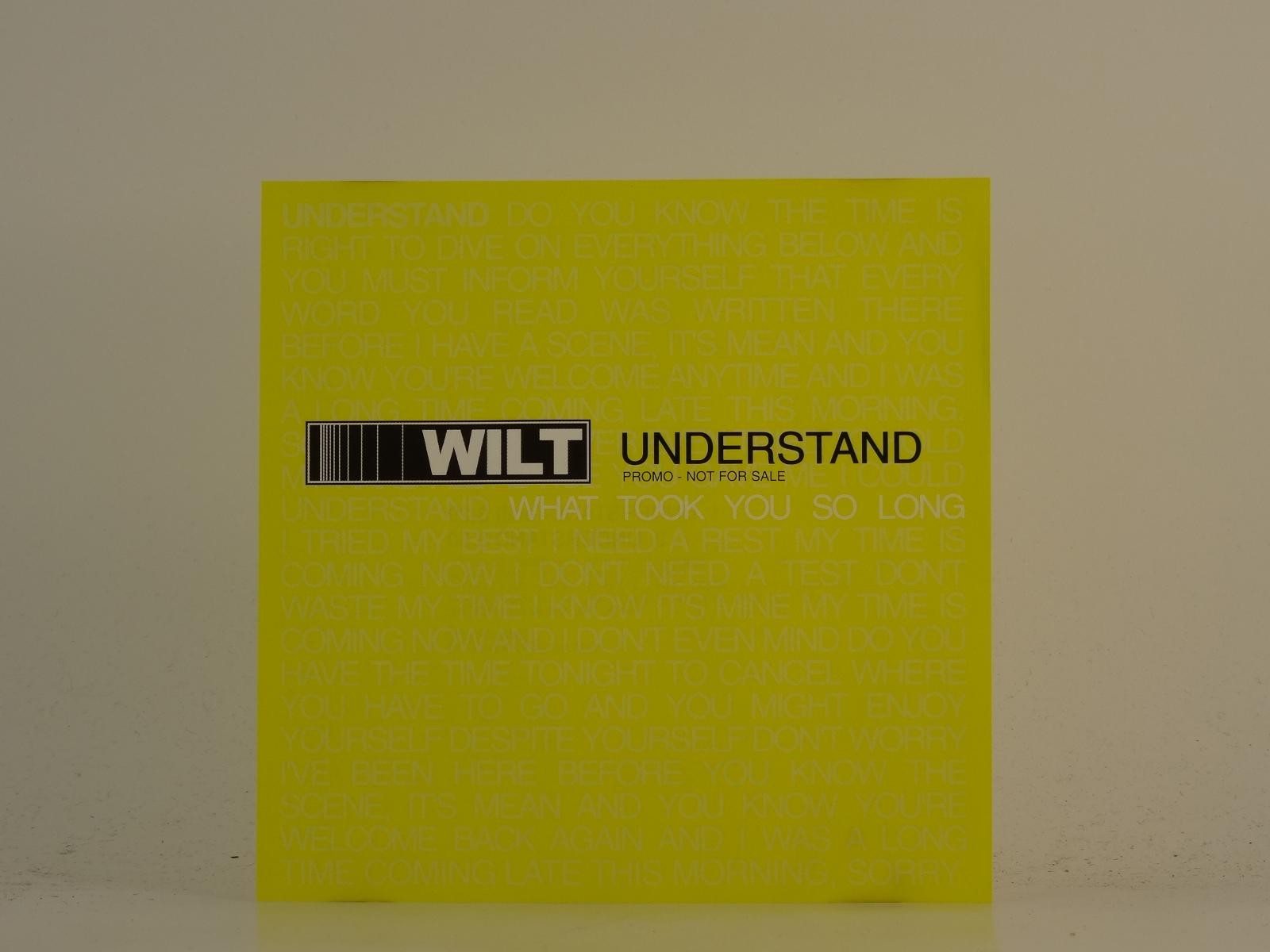 WILT UNDERSTAND (H1) 2 Track Promo CD Single plus Picture Sleeve MUSHROOM
