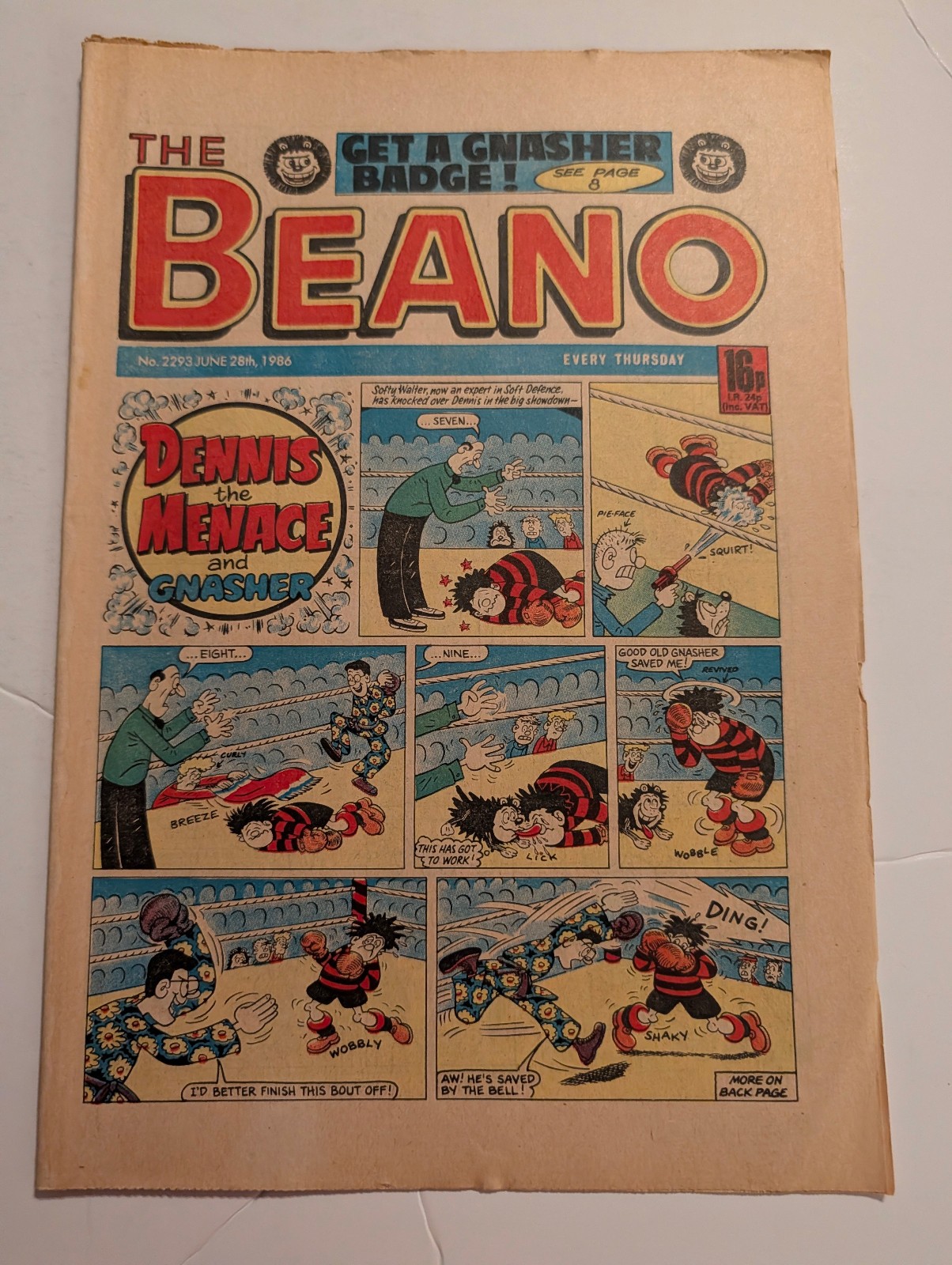 Beano Comic No 2293, June 28th 1986.