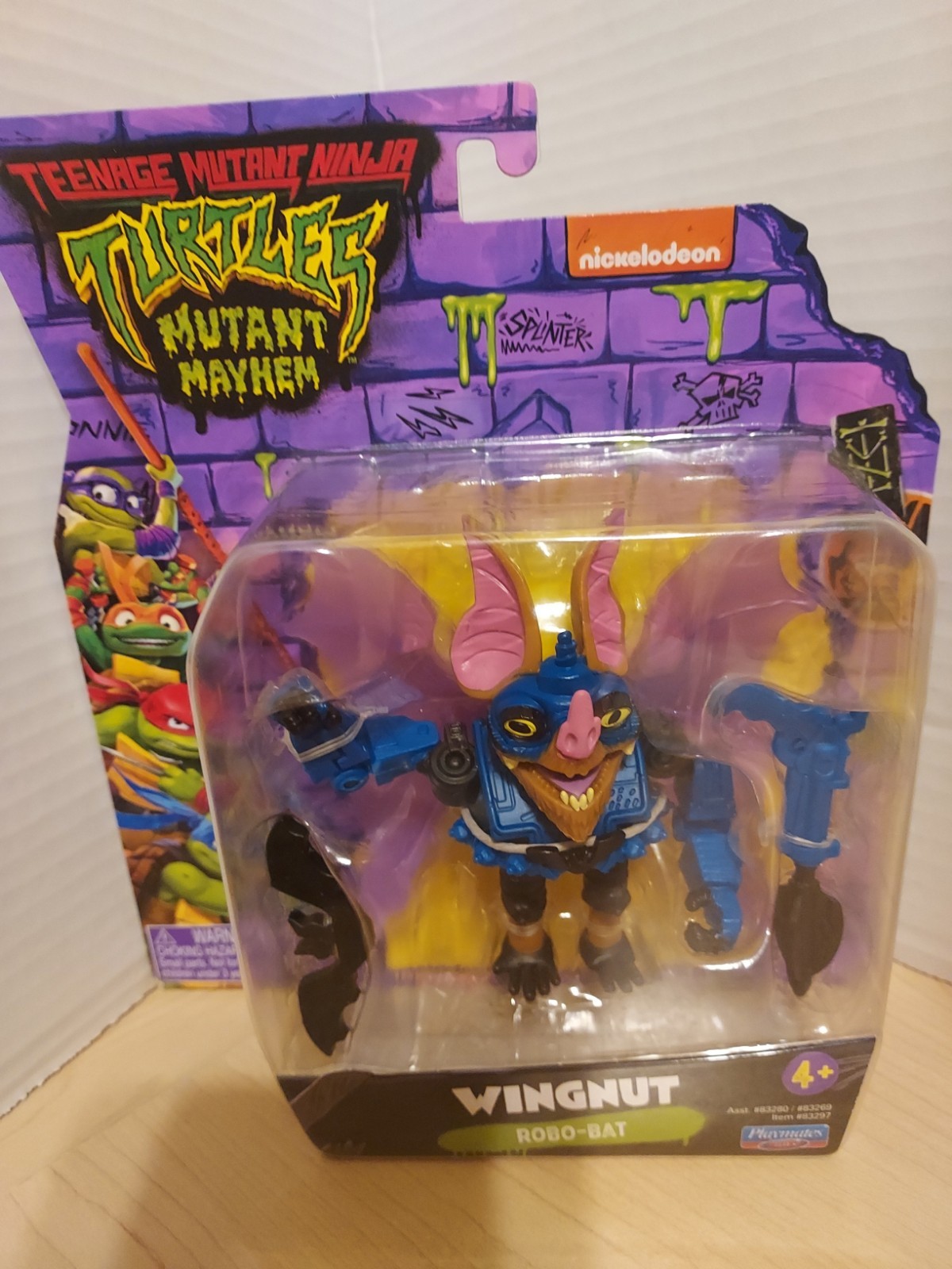 TMNT Teenage Mutant Ninja Turtles Mutant Mayhem Wingnut Figura Nuovo Sigillato 4T