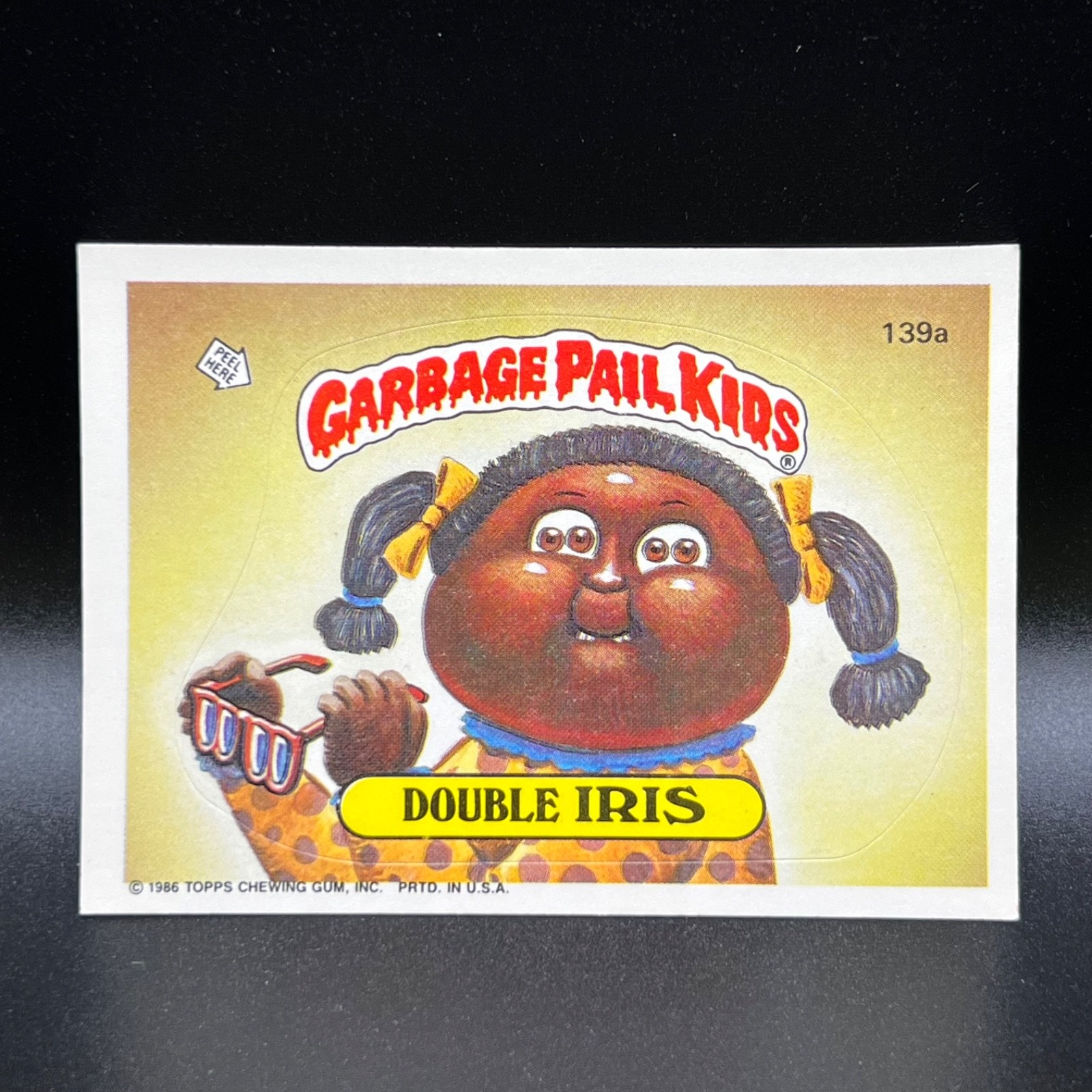Topps Garbage Pail Kids 1986 GPK Serie Originale 4 #139a DOPPIO IRIS