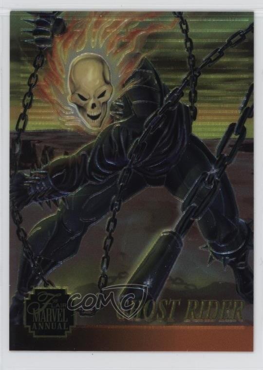 1995 Flair Marvel Annual Chromium Ghost Rider #6 0z3d