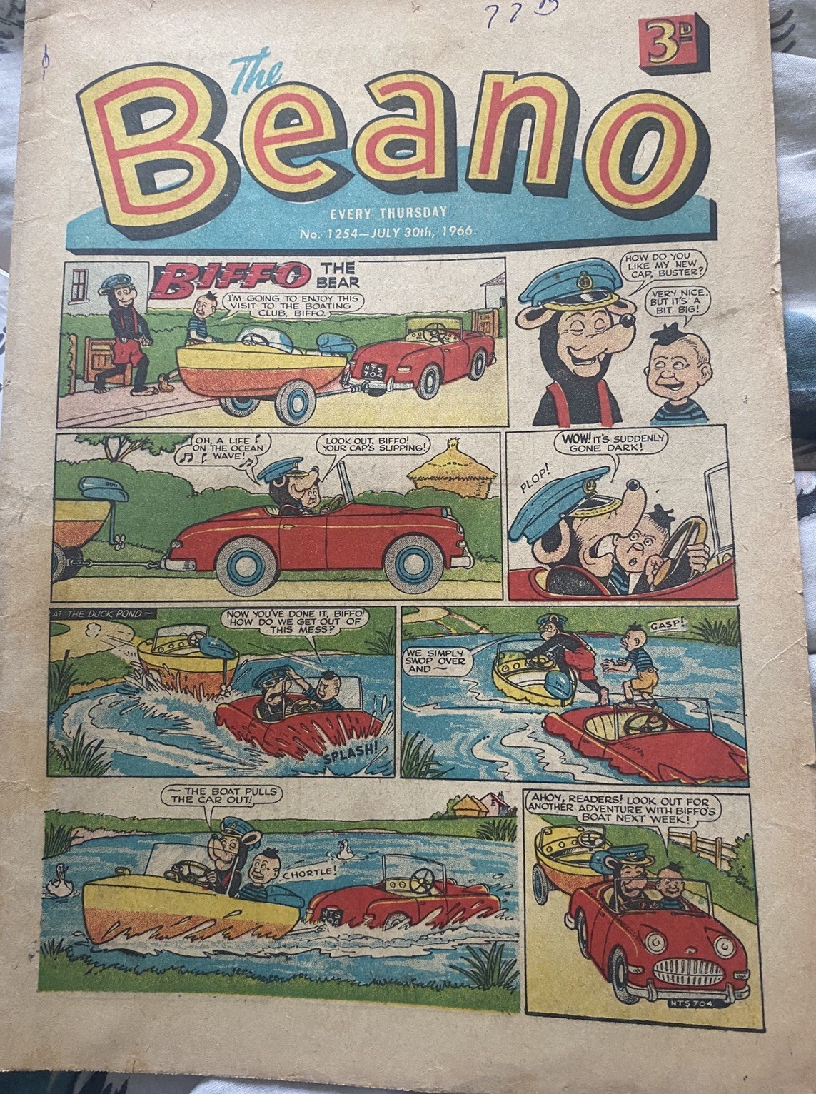 The Beano Comic - No. 1254 - 30th July 1966 - Good Condition  -