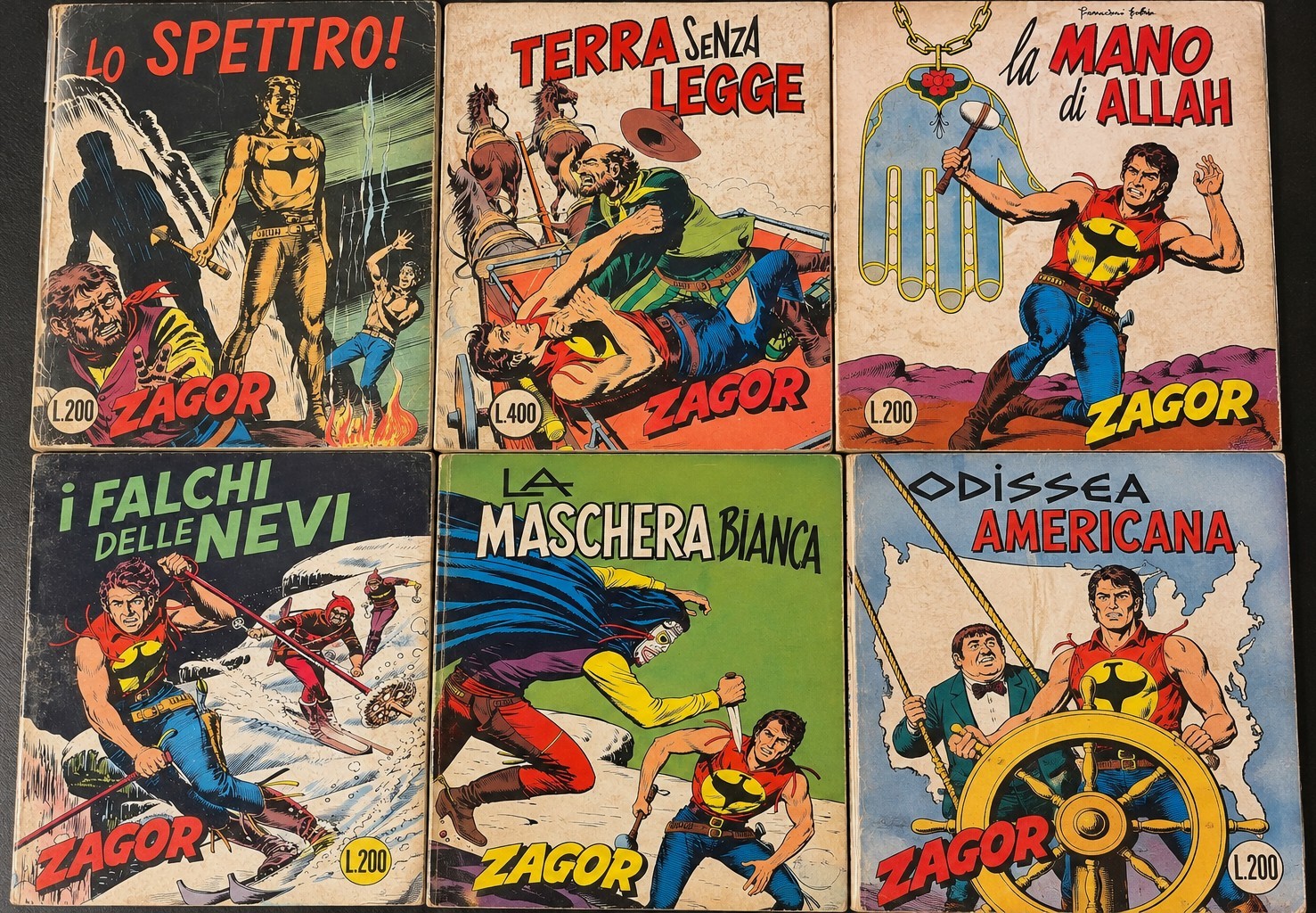 LOTTO 6 ZAGOR ZENITH CEPIM 1971-72 NN.68-72-75-78-83-88 – COND. QUASI OTTIME