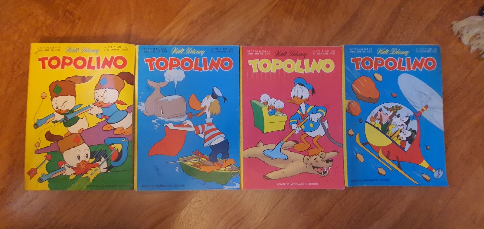 Fumetti Topolino anno 1970 n.i 771,772,773,774