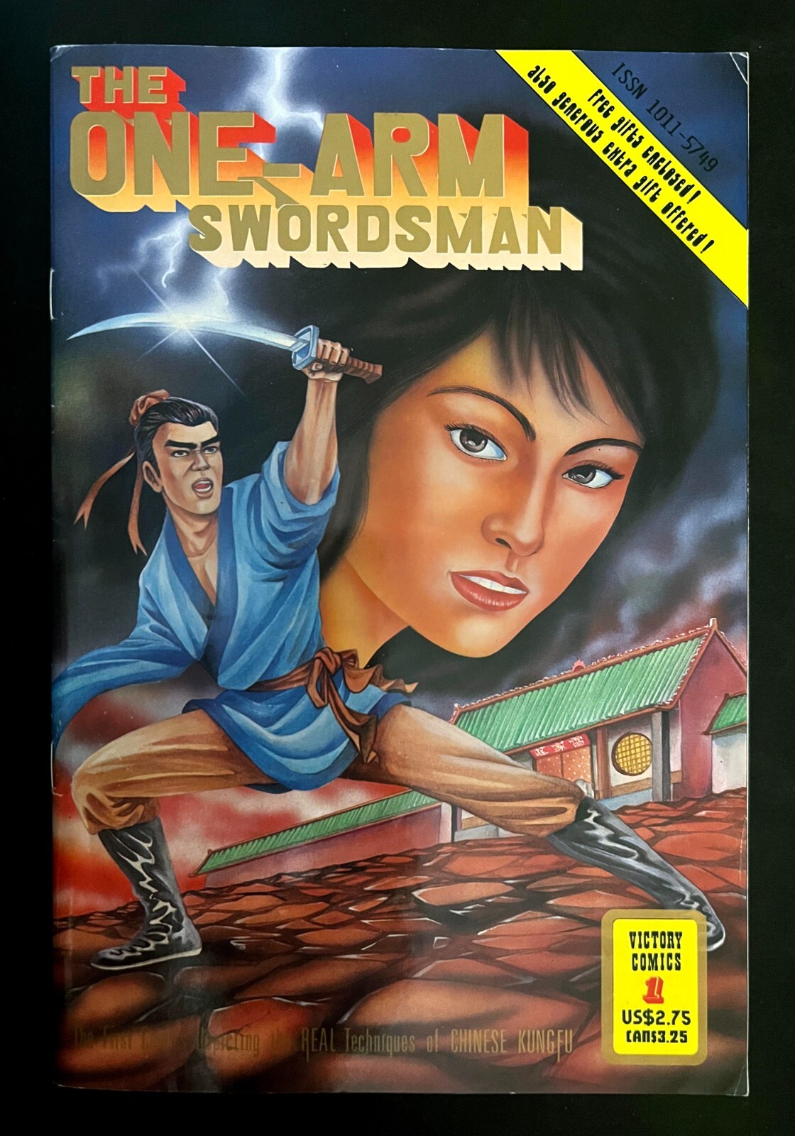 One-Arm Swordsman #1 fumetto Kung Fu con poster allegato Victory Comics 1987