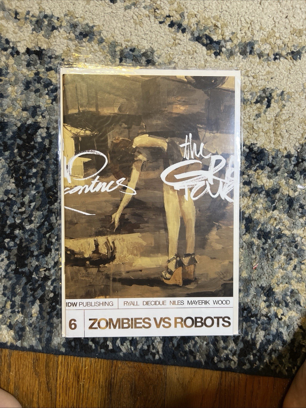 ZOMBIES vs ROBOTS # 6 IDW COMIC 2015 COPERTINA LEGNO ASHLEY OTTIME CONDIZIONI