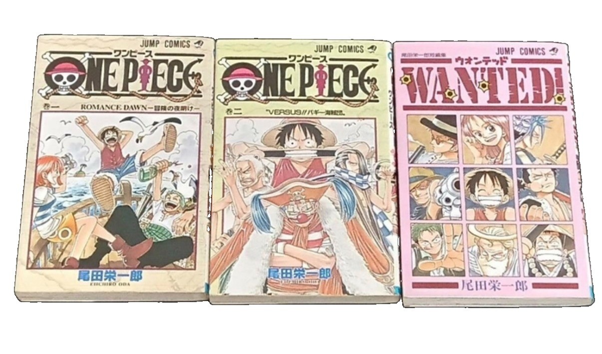 TUTTA PRIMA STAMPA PEZZO UNICO vol. 1 2 WANTED manga giapponese 3 libri eichiro oda