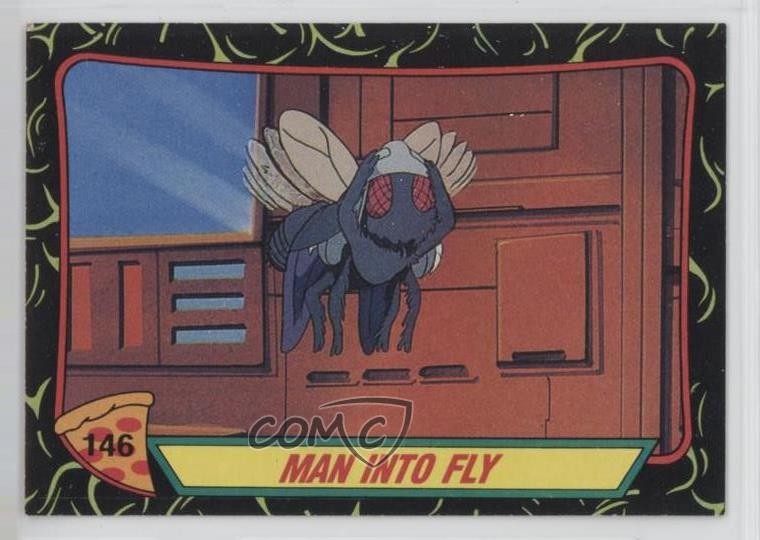 1989 Topps Teenage Mutant Ninja Turtles Series 2 Man Into Fly #146 0kb5
