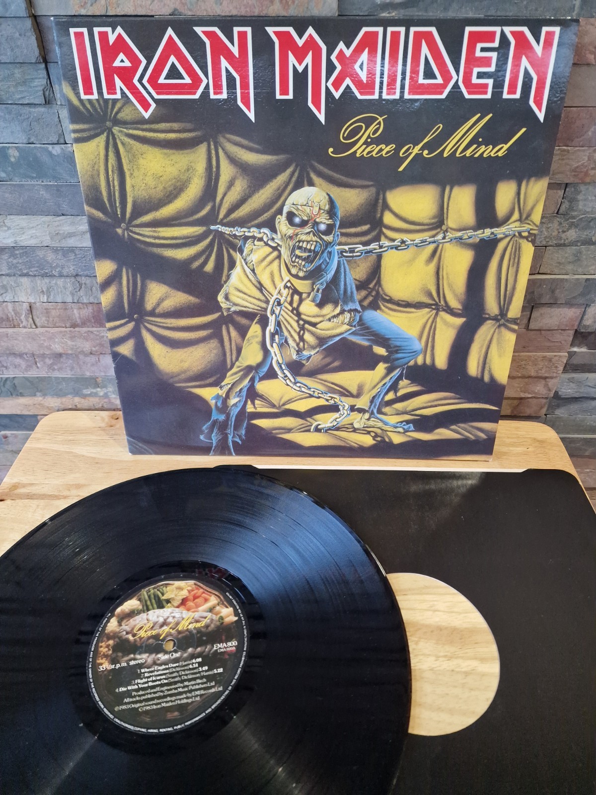 Iron Maiden  - Piece of Mind Vinyl 1983. EMA 800 Play Tested. Good.