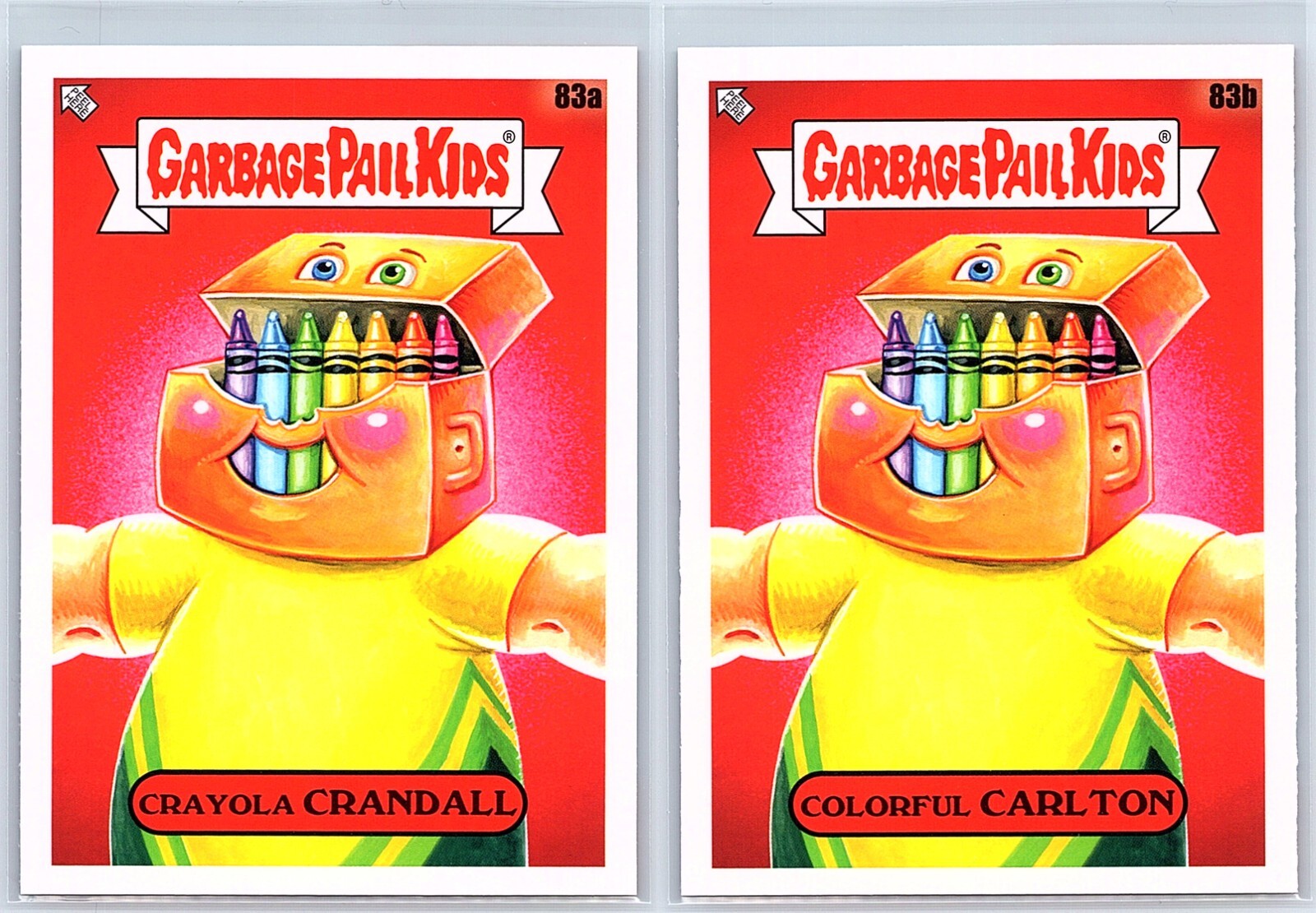 Crayola Pastelli Spazzatura Secchio Bambini Spoof Crandall & Carlton Set di 2 Carte