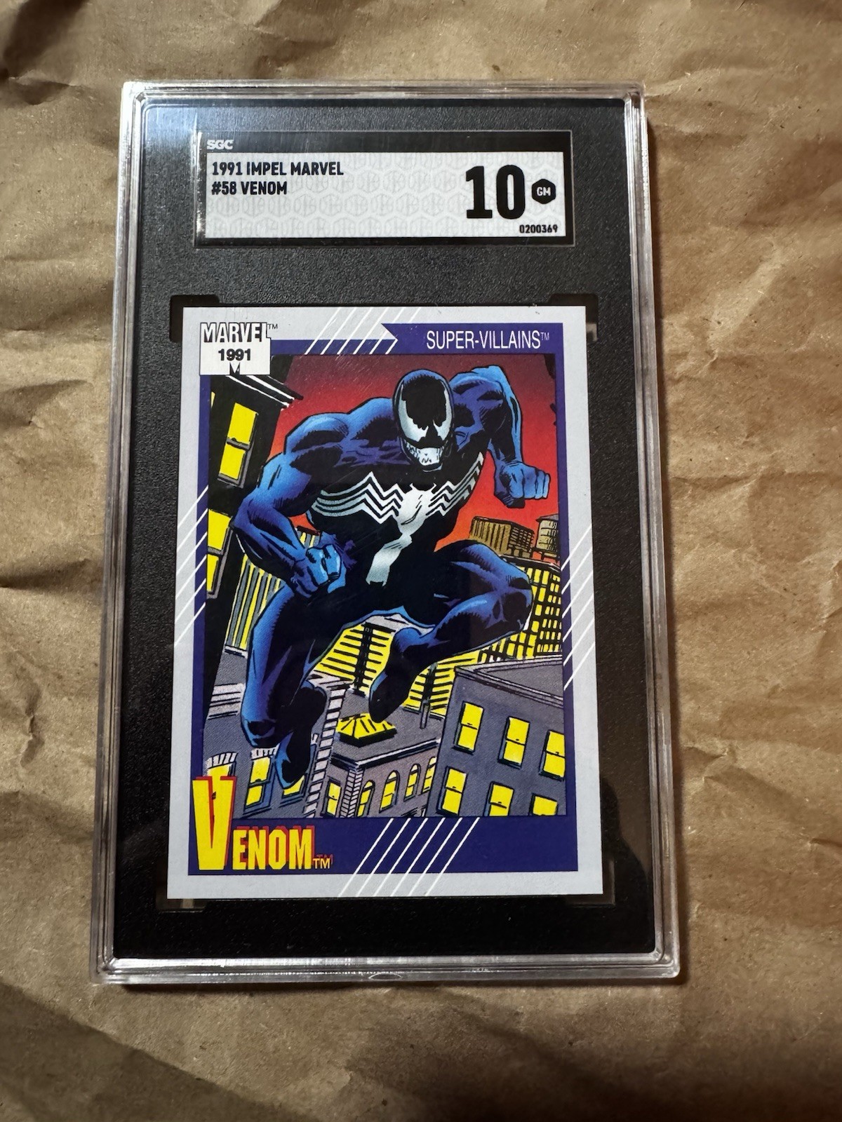 Impel 1991 Marvel Super-Villains Venom #58 Base Set SGC 10 Card