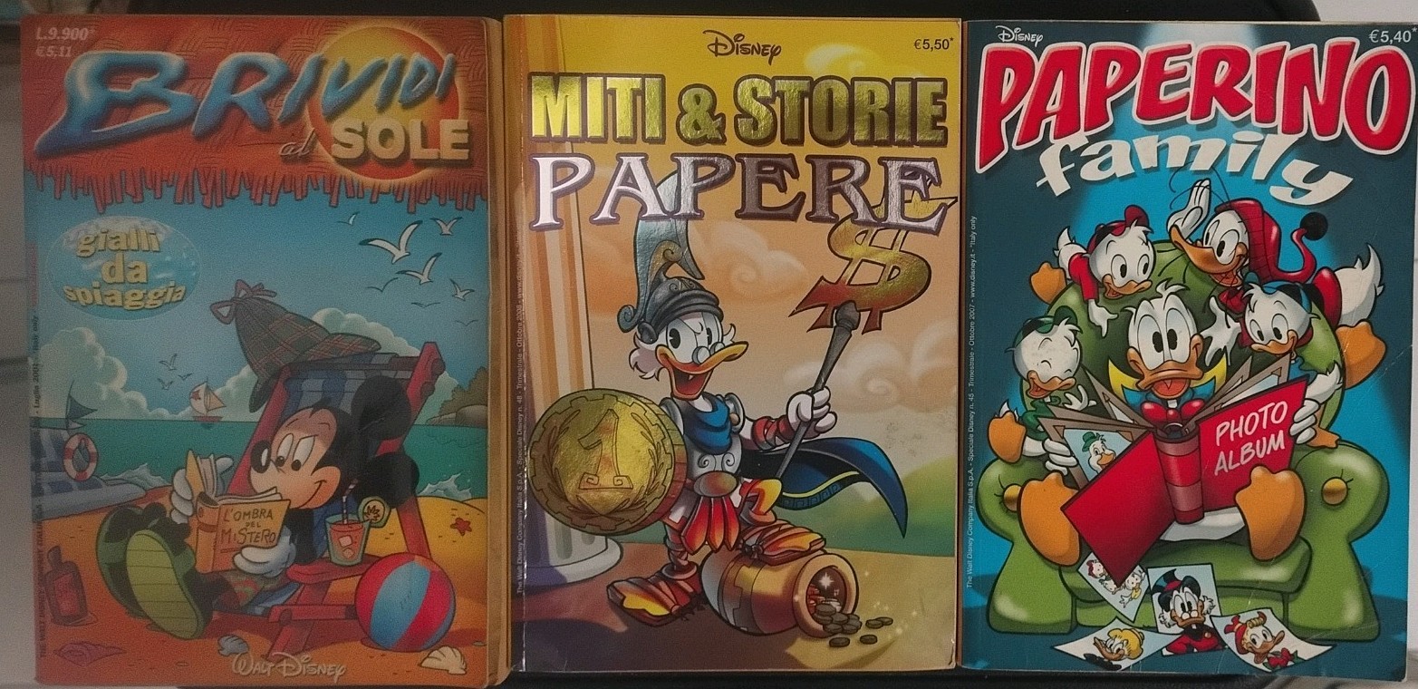 Brividi al sole, Miti & storie papere, paperino family. Disney 
