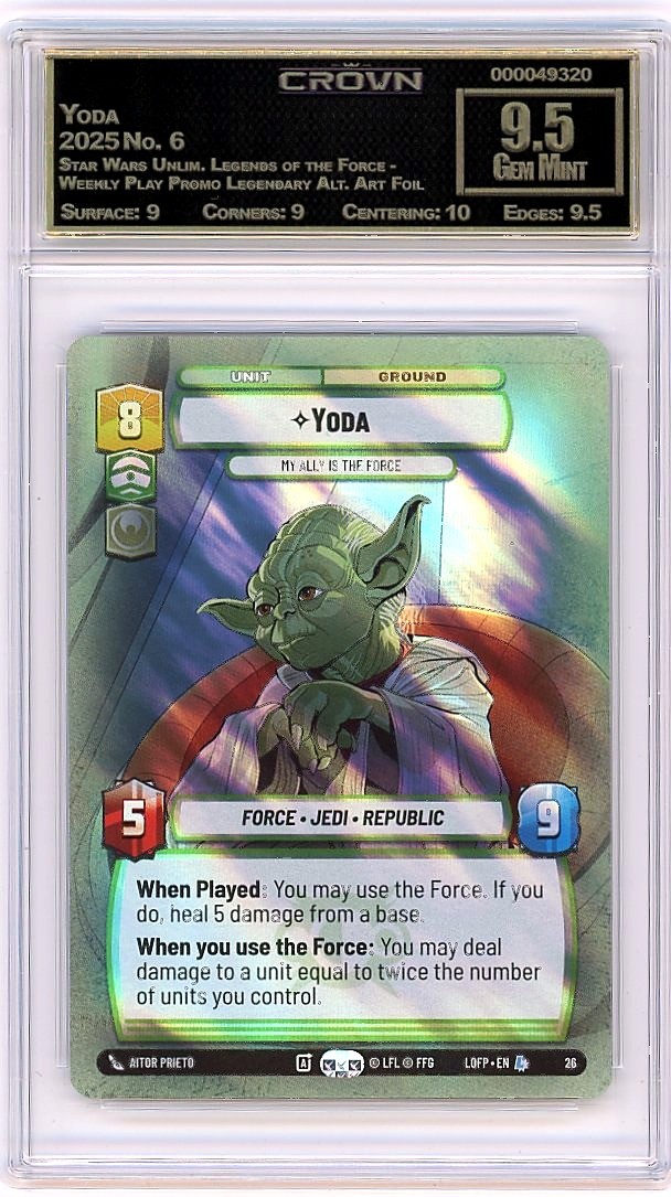 2025 Yoda Star Wars Unlim. Legends of the Force - Weekly Play Promo Legendary Al