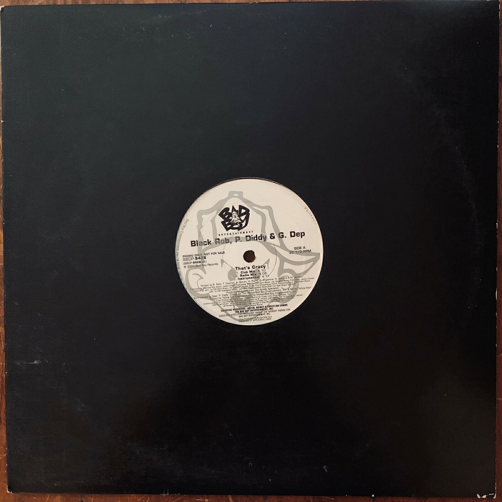 BLACK ROB P.DIDDY G. DEP THATS CRAZY / CHERI DENNIS P.DIDDY BE COMPLETE SINGLE18