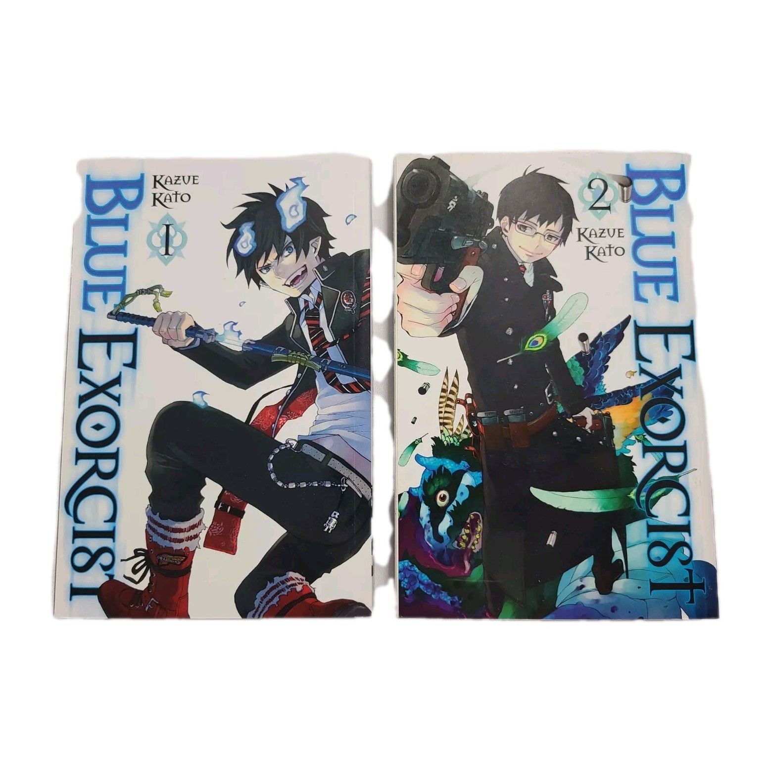 Blue Exorcist Volumes 1 e 2 manga tascabile di Kazue Kato inglese Viz Media