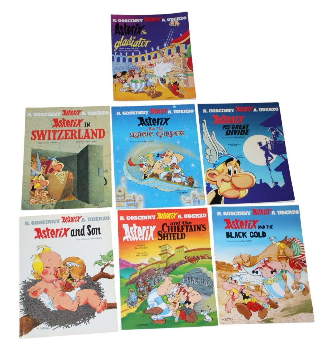 Asterix Paperback Lotto 7 Goscinny Uderzo Fumetti Inglese Gladiatore Svizzera